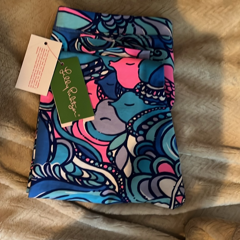 NWT Lilly Pulitzer Kids Pink and Blue Floral Leggings